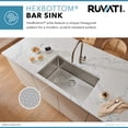 thumbnail image 3 of Ruvati RVH7630 30 in. Scratch Resistant Hex Bottom Embossed Stainless Steel Texture Kitchen Sink, Silver, 3 of 7
