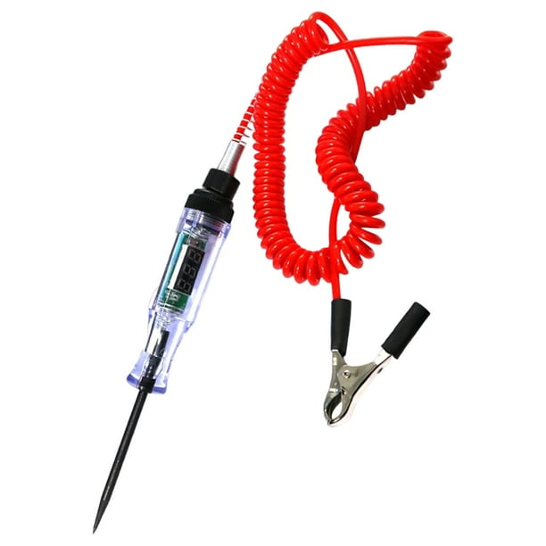 Probador de , bolígrafo de sonda larga indicadora, bolígrafo de luz de prueba para , comprobación de , interruptores, Alambre de resorte rojo Sunnimix Probador de circuito