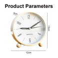 thumbnail image 2 of Réveil Analogique, Petite Horloge Silencieuse avec Veilleuse, à Pile, Design Simple, 2 of 6
