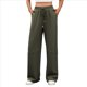 thumbnail image 3 of Pantalones Deportivos Anchos de Cintura Alta para Mujer, Holgados y con Cordón, A para Adolescentes Verde XL, 3 of 10