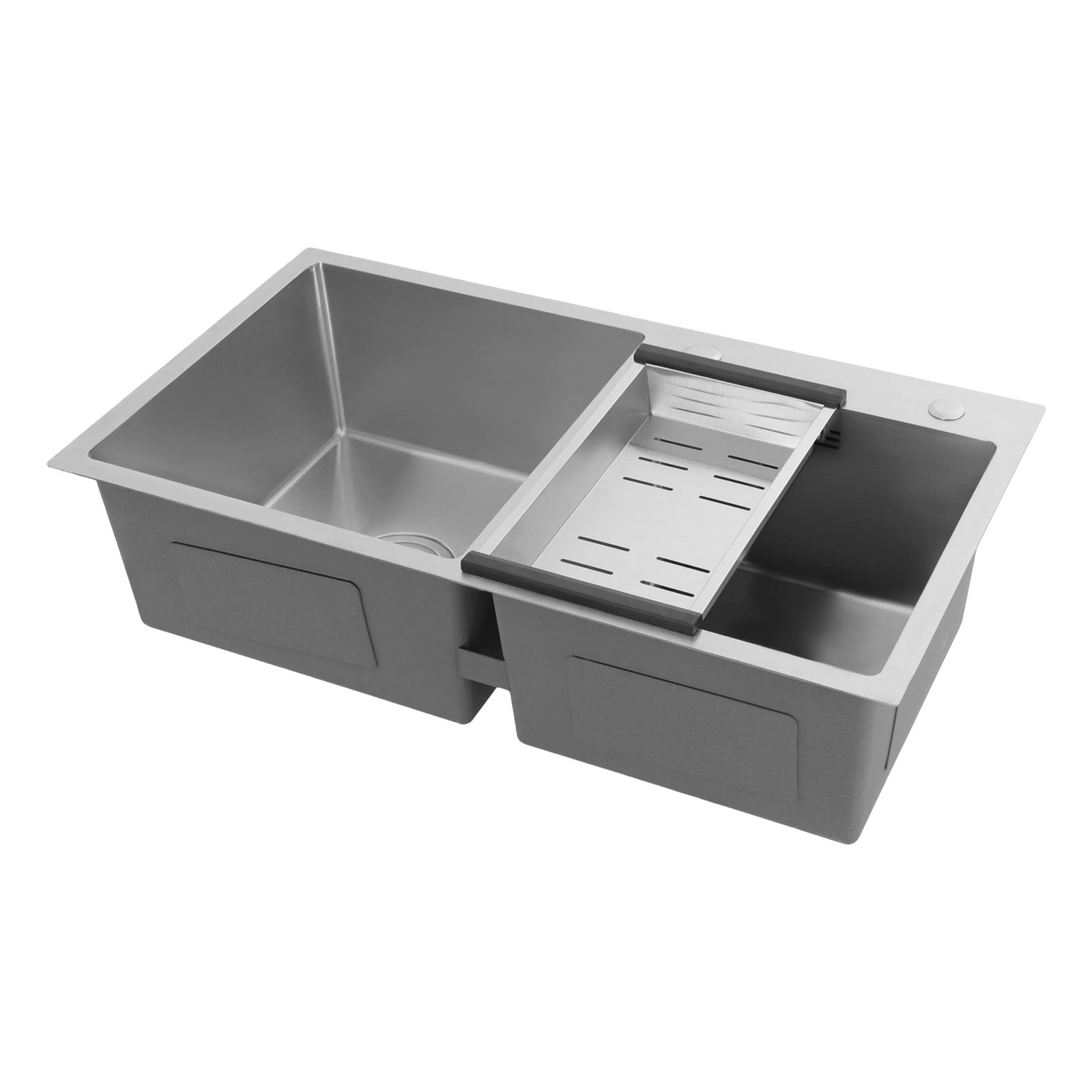 1 PCS 78*43*21cm/30.71*16.93*8.27in Stainless Steel Kitchen Sink, Double Bowl Kitchen Sink, Kitchen Sink with a Drain Basket