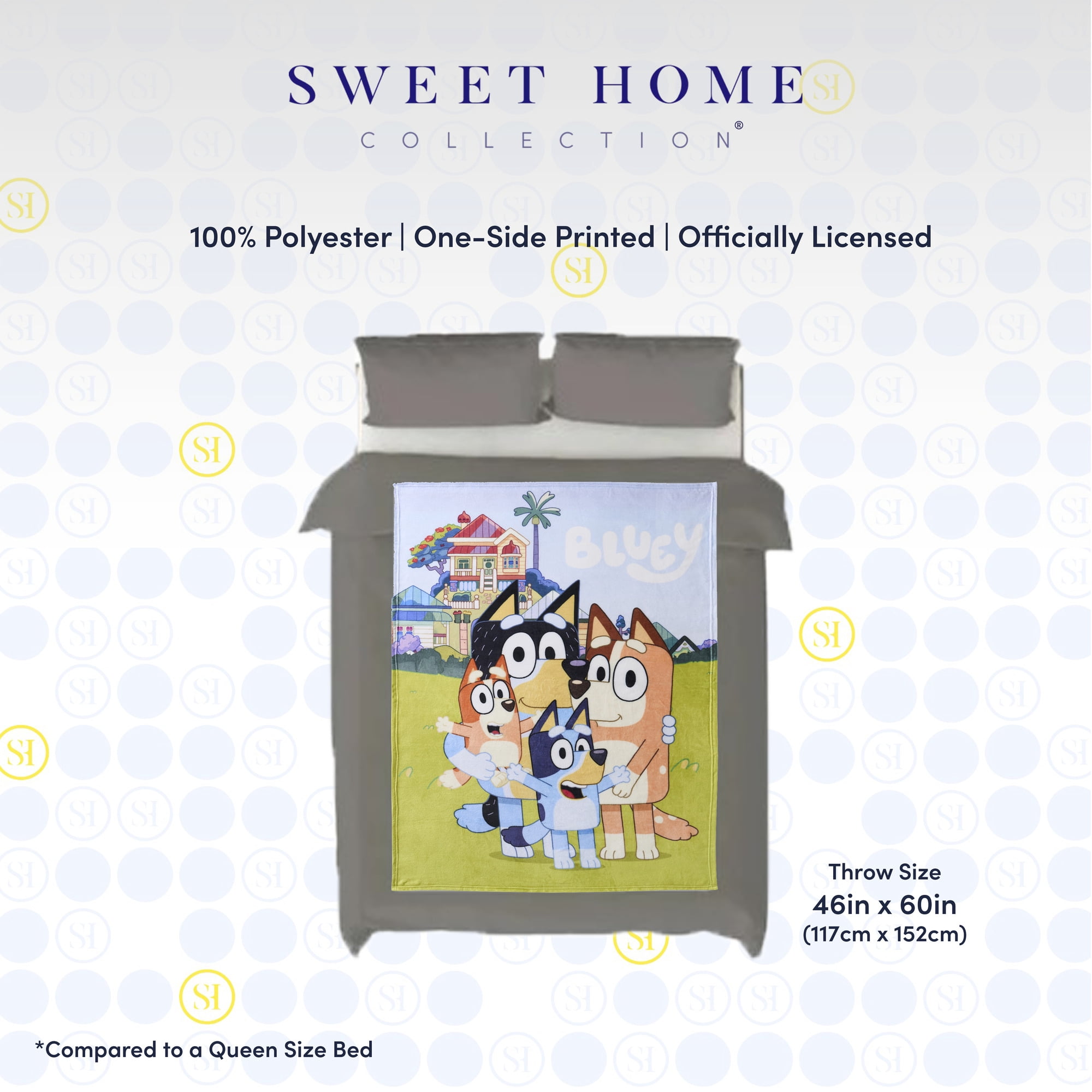 Bluey Kids Silk Touch Throw Blanket Set, 46x60 inches