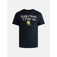 thumbnail image 5 of Humor Men's and Big Men's Smiley Face Graphic Cotton Tee with Short Sleeves, Sizes S-3XL, 5 of 5