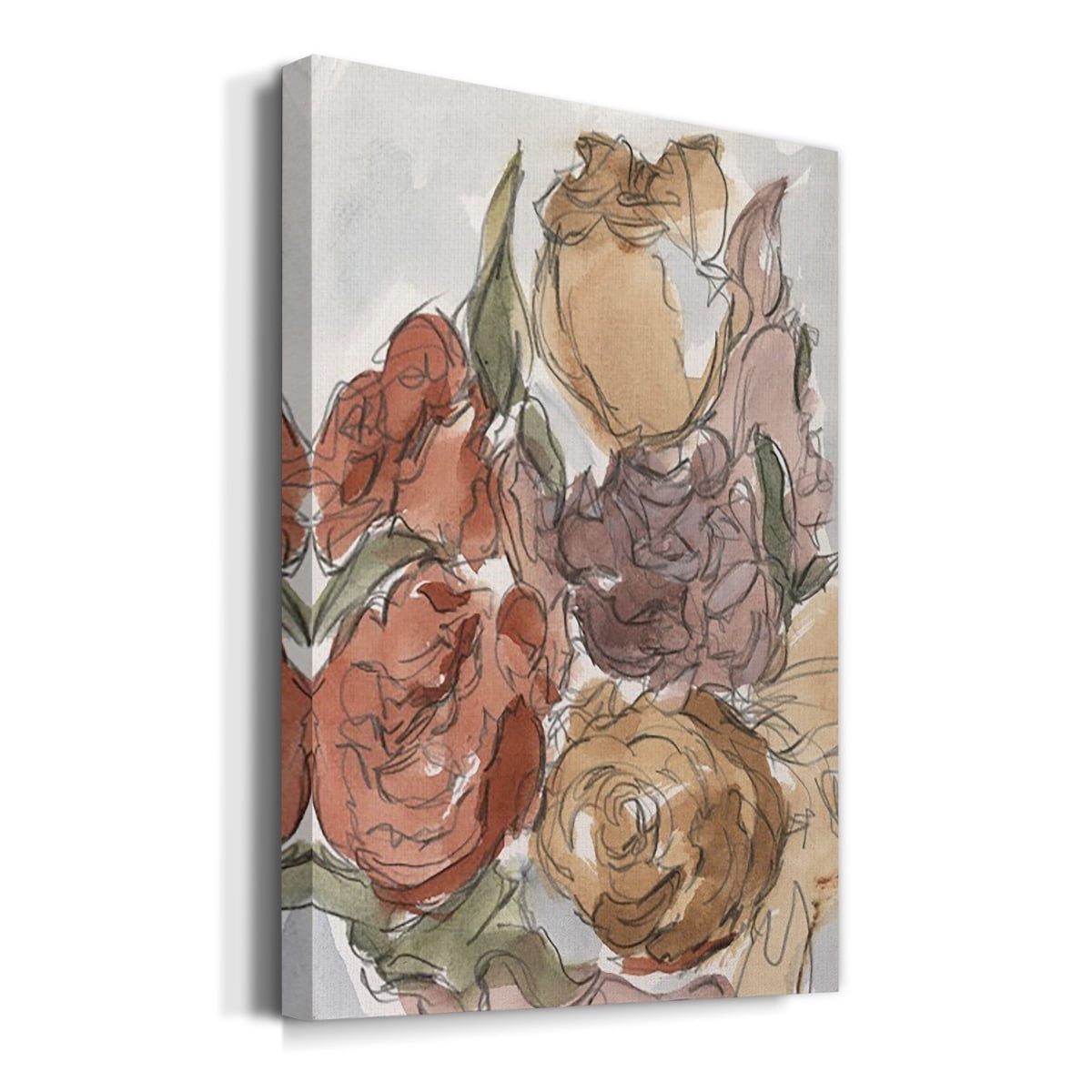 Cropped Floral Arrangement II Premium Gallery Wrapped Canvas - Ready to Hang