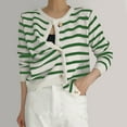 thumbnail image 2 of hotojiny Sweater Cardigan for Women Comfy Knit Striped Long Sleeve Outerwear Casual Button Down Sweater Coat, 2 of 3