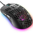 thumbnail image 2 of Mini Ultralight Wired Gaming Mouse,4 Kinds RGB Backlit,4 Levels Adjustable,Lightweight Honeycomb Shell Mice for PC Gamers,Xbox,PS4(Black）, 2 of 2