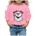 thumbnail image 2 of Mercatoo Halloween Girls Crewneck Sweatshirts Cute 𝐆𝐡𝐨st Print Long Sleeve Pullover Tops Sweatshirts for 1 to 14 Years, 2 of 4