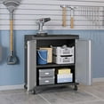 thumbnail image 3 of Fortress Textured Metal 31.5" Garage Mobile Cabinet with 2 Adjustable Shelves in Grey, 3 of 7