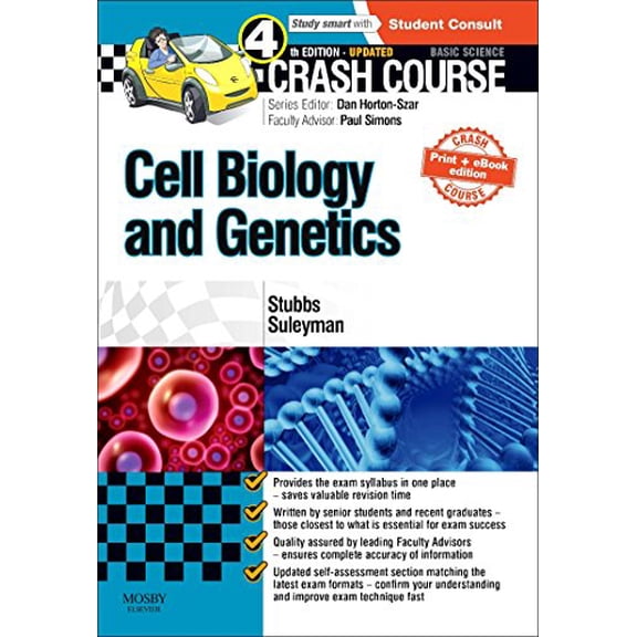 Pre-Owned Crash Course Cell Biology and Genetics Updated Print + eBook edition (Paperback) by Matthew Stubbs, Narin Suleyman, Daniel Horton-Szar