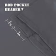 thumbnail image 3 of CUH Window Thermal Insulated Blackout Curtain Luxury Room Drapes Rod Pocket Curtains UV Protection Living Valance Deep Gray-Curtains W:52"x H:72"/ 132cm*183cm-2PCS, 3 of 8