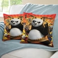 thumbnail image 3 of Franquicia de Kung Fu Panda Fundas de almohada de terciopelo con tema, regalos de funda de almohada, decoración para el hogar, cojín de lanzar, regalo de cumpleaños para fans y parejas. 50cm x 50cm., 3 of 6