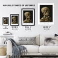 thumbnail image 3 of Artery8 Van Gogh Head Of A Skeleton With A Burning Cigarette Living Room Artwork Framed Wall Art Print A4, 3 of 3