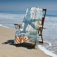 thumbnail image 7 of Shiartex Nautical Blue Grey BathTowels for Bathroom,Absorbent Microfiber Beach Theme Starfish Seashell Coral Kitchen Towels ,Decorative Ocean Coastal Bathroom Towels for Bath 27.5x55in, 7 of 7