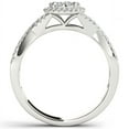 thumbnail image 3 of 1/2 Carat T.W. Diamond Criss-Cross Shank Halo Cluster 10kt White Gold Engagement Ring, 3 of 5
