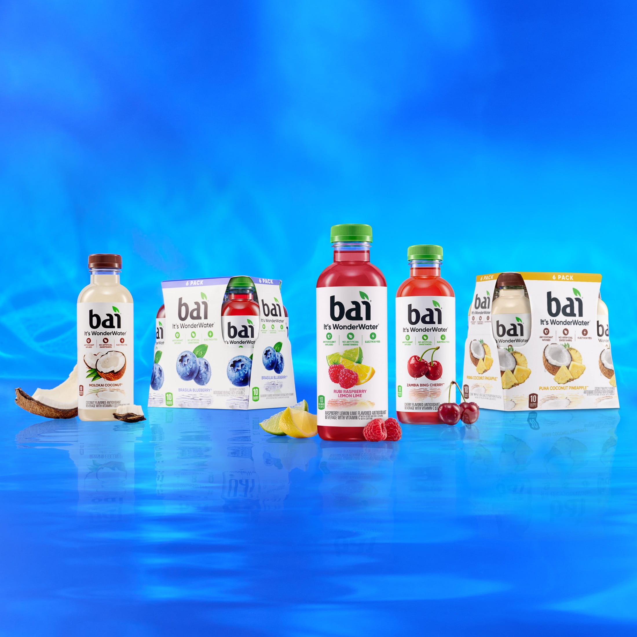 Bai Molokai Coconut Antioxidant Infused Water Beverage, 18 fl oz, Bottle