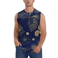 thumbnail image 2 of Goofa Vintage Golden Butterfly Printed Men's Sleeveless T-Shirt - Athletic Gym Workout Tank Top for Men - Moisture-Wicking, UPF 30+ Quick-Dry Muscle Tee-Large, 2 of 8