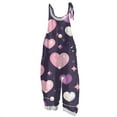 thumbnail image 2 of Valentine's Day One Piece Overall for Women Spring Summer Cute Heart Print Wide Leg Overalls Valentine's Adjustable Straps Jumpsuits, 2 of 3