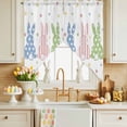 thumbnail image 4 of Easter Bunny Swag Valance Curtains Colorful Dots Rabbit Rod Pocket Swag Curtains Small Window Treatments for Kitchen Bathroom Bedroom 36" W x 36" L, 2 Panels, 4 of 9