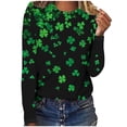 thumbnail image 4 of Stamzod Long Sleeve Shirts for Women 2026 Dressy Casual Tunic Tops Loose Fit Crewneck Blouses Plus Size Fashion Black L, 4 of 8