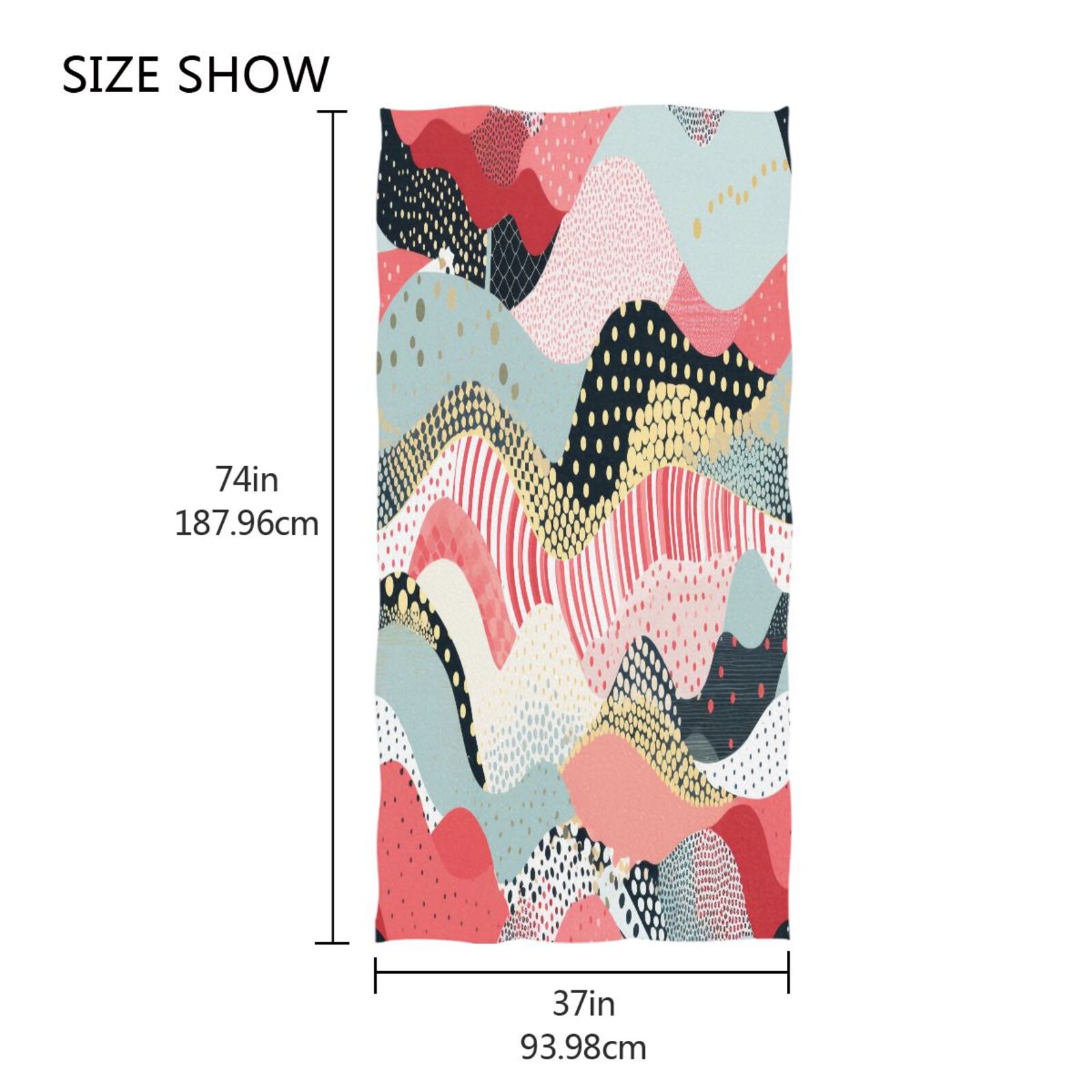 Stripe Stitch Pattern Boho Beach Towel Oversized Sandproof Absorbent Quick Dry Towels Adult for Travel Vacation Essentials