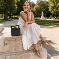 thumbnail image 2 of Ablanczoom Womens Sandals: Comfortable Flat Sandals Women Flip Flops Elastic Ankle Strap Dresses Shoes, 2 of 8