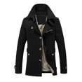 thumbnail image 4 of Gabardinas de moda para hombre Chaqueta cortavientos de otoño Botones de un solo pecho Frente Chaque Abanopi 5XL, 4 of 5
