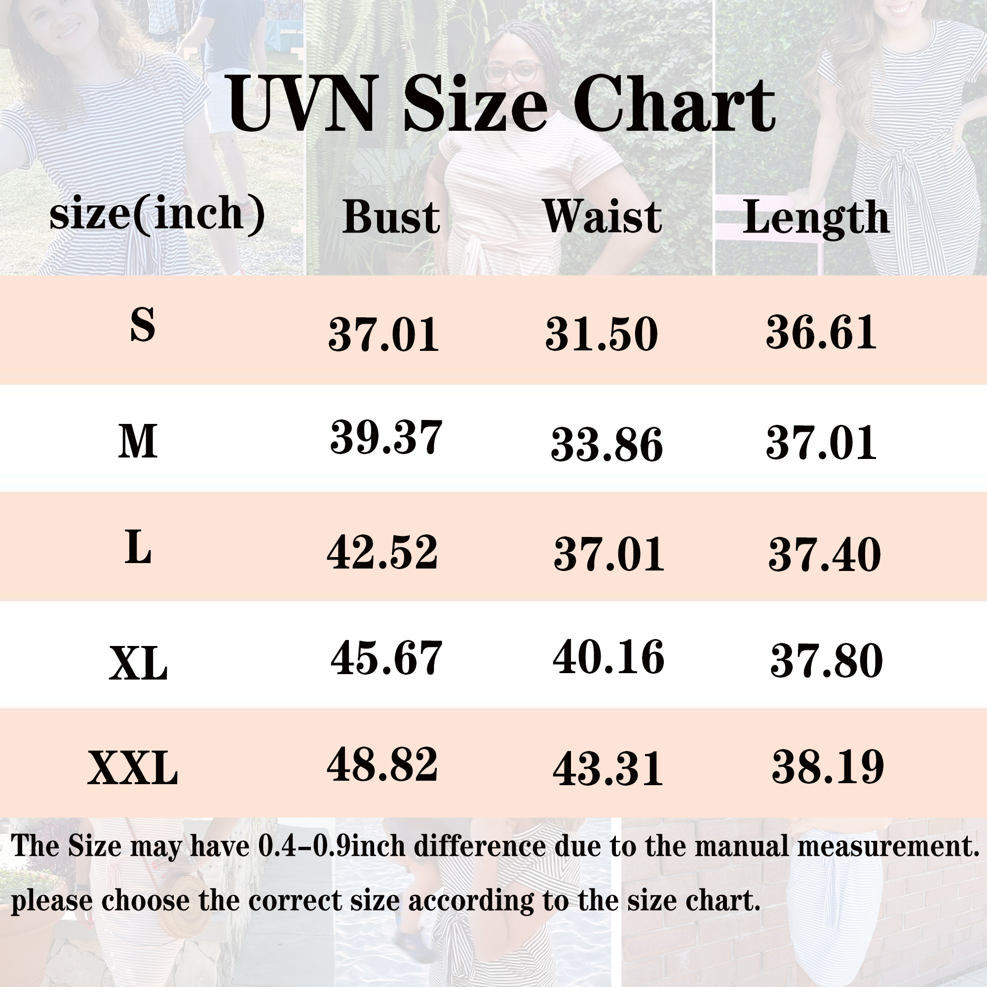 UVN Women's Striped Midi T-Shirt Dress with Pockets photo 7