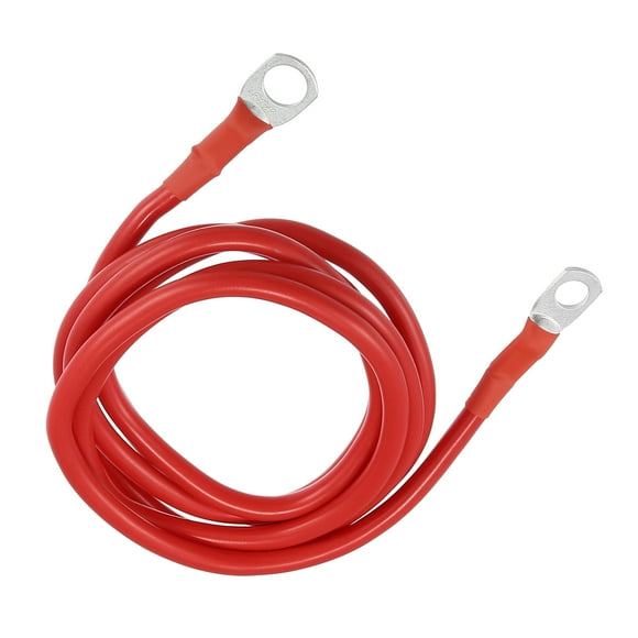 Unique Bargains Câble d'Inverseur de Batterie Marine pour Voiture 5/16 Pieds-3/8 Pieds Fil de Cuivre Rouge