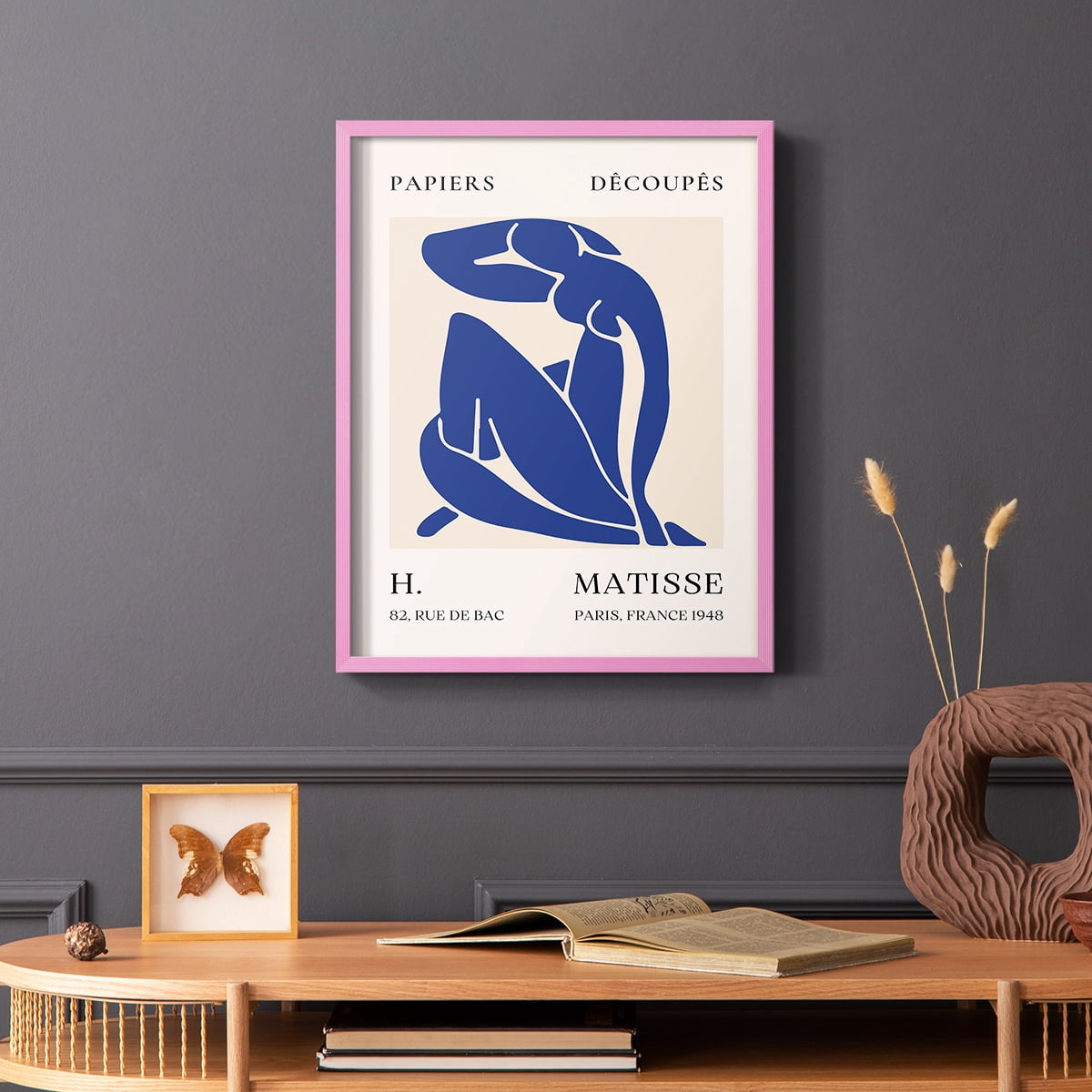 Matisse CLXVII Framed Print in Pink Solid Wood 8 x 10 Framed Print
