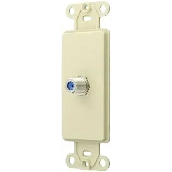 Leviton 40681-I Decora Insert Flush Mount CATV Video, 1 F-Type Jack - Ivory