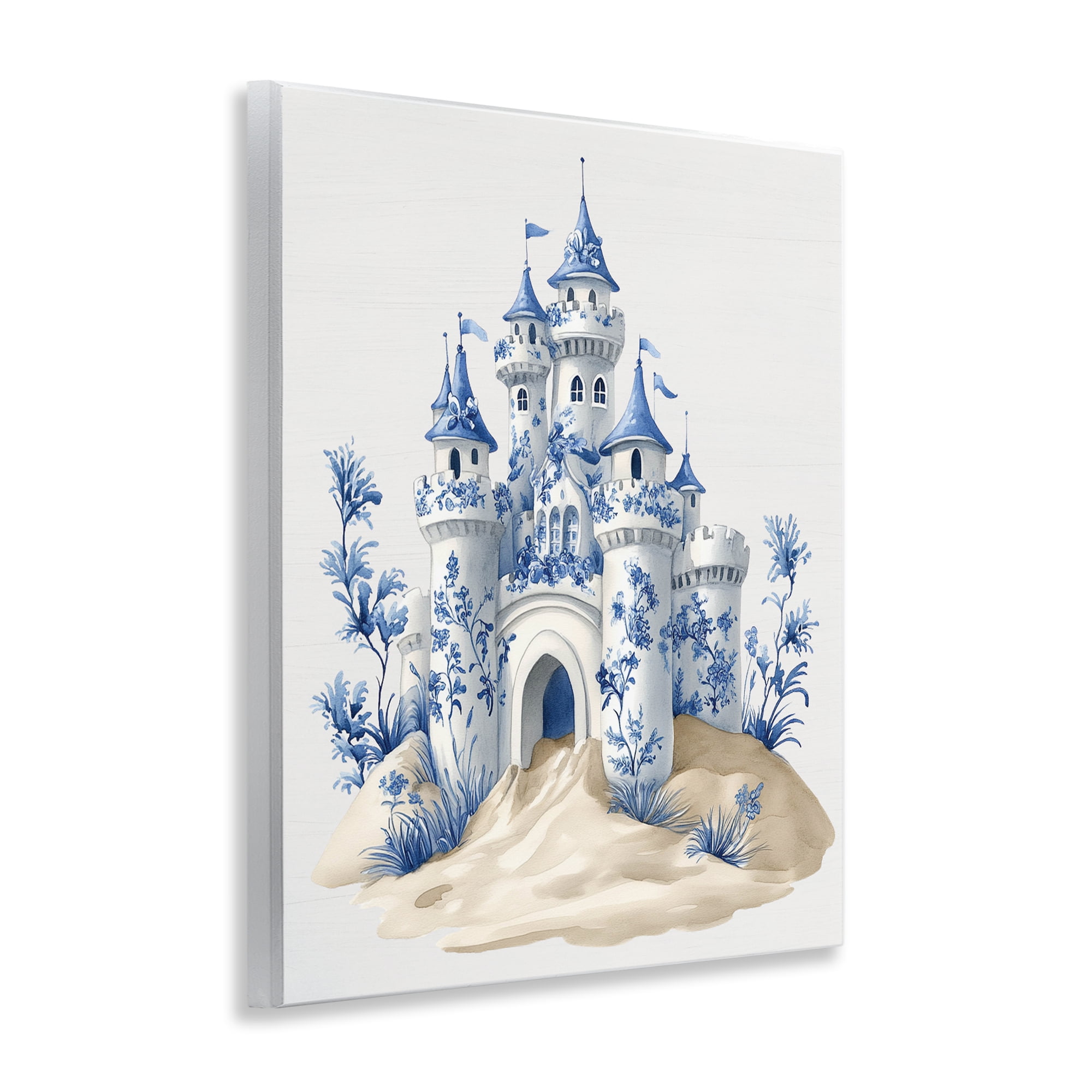 Funky Toile Castle Wall Plaque Art, design by Lettered and Lined