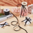 thumbnail image 3 of 1 Set 24~25 Yards Polyester Wavy Fringe Trim Ribbon Wave Bending Lace Trim Black 3/8 inch(10mm), 3 of 5