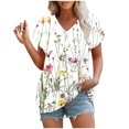 thumbnail image 4 of My Orders Lightweight Tops & Blouses Button Down Shirts for Women Soft Summer Clothes for Women 2025 Vacation Plus Women Summer Tops Cotton Short Sleeve Tunic Tops for Women XS, 4 of 4