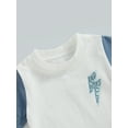thumbnail image 5 of Wassery 2Pcs Baby Boys Clothes Outfits 6 12 18 24 Months Infant Summer Contrast Color Tops + Blue Drawstring Shorts 0-3T, 5 of 8