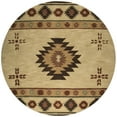 thumbnail image 2 of Alora Decor Ryder 8' Round Tribal Khaki/Brown/Burgundy/Sage Hand-Tufted Area Rug, 2 of 5