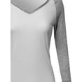 thumbnail image 3 of Women's Basic French Terry Quarter Sleeve Raglan Top, 3 of 3