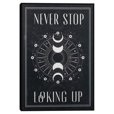 MoDRN Glam Never Stop Looking up Framed Canvas Art Print, 24" x 36"