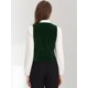 thumbnail image 3 of Chaleco Retro de Terciopelo Allegra K Mujer Cuello En V Sin Mangas Racerback Steampunk Verde oscuro L, 3 of 6