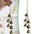 thumbnail image 2 of Hemp Rope Bell String Retro Wind Chimes, Bronze 6-Bell Kit, Set of 6 Christmas Brass Cow Bells – Shabby Style Metal Hanging Decor Farmhouse Holiday Bells for Christmas Tree Wreath and Door, 2 of 7