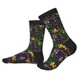 thumbnail image 2 of KLL Mardi Gras6 Print Cool Socks Men's Women's Crew Socks Funny Crazy Novelty Stockings, 2 of 7