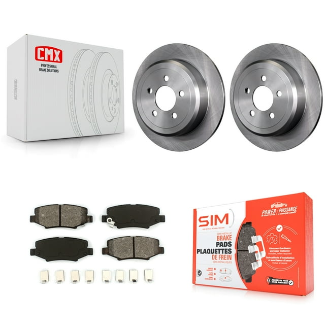 Transit Auto Rear Disc Brake Rotors and Semi-Metallic Pads Kit for Car Jeep Liberty Dodge Nitro K8S-101678