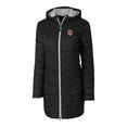 thumbnail image 2 of Women's Cutter & Buck Black LSU Tigers Vault Rainier Primaloft Eco Hooded Long Coat, 2 of 3
