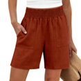 thumbnail image 2 of Womens Lightweight Shorts Summer Casual Loose Trendy Pants Elastic Waist Comfy Shorts by Yigetop Red XL, 2 of 6