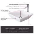 thumbnail image 6 of Eclife 16.25" Rectangular Ceramic Bathroom Sink Combo with Faucet 1.5 GPM and Pop up Drain Bathroom Bowl,White, 6 of 7