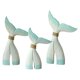 thumbnail image 1 of 3 piezas de estatua de cola de ballena de madera, figura decorativa, regalo coleccionable, animal Azul Blanco, 1 of 9