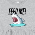 thumbnail image 4 of Inktastic Feed Me with Shark Head Girls Baby Dress, 4 of 5