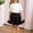 White, variant on European Style Patchwork Sleeve T-Shirt and Puffy Skirt Set, Girls Short Sleeve Round Neck Two-Piece Outfit, Cute Casual Princess Dress for Daily Wear White 130