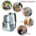 thumbnail image 4 of Xoenoiee Shark Surfboard Wave Print Clear Backpack for Boys Teens, Large Capacity School Bag Bookbag for Elementary Middle High Students, PVC See Through 17 Inch Lightweight Bookpack Knapsack, 4 of 7