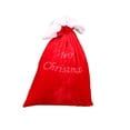 thumbnail image 4 of Bolsa de regalo con cordón navideño de 90 x 60 cm, decorativa, color rojo tradicional. Sólo palabras, 4 of 9