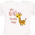 thumbnail image 4 of Inktastic My Gigi Loves Me- Cute Giraffe Boys or Girls Long Sleeve Baby Bodysuit, 4 of 5